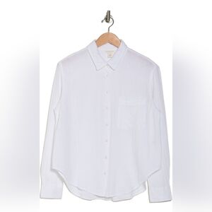 Caslon Nordstrom relaxed cotton gauze button up shirt